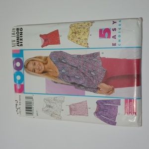 3/$15 Y2K New Look 6045 Boho Juniors Sewing Pattern 039363244332